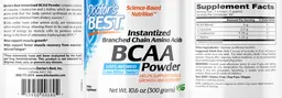 Label for Instantized BCAA Powder