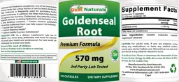 Label for Goldenseal Root 570 mg