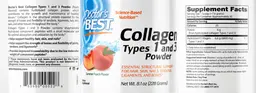 Label for Collagen Types 1 and 3 Powder Summer Peach Flavor