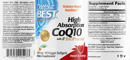 Label for High Absorption CoQ10 300 mg