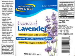 Label for Essence of Lavender