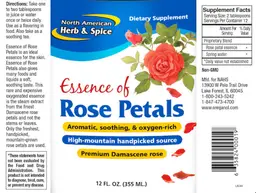 Label for Essence of Rose Petals