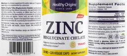 Label for Zinc Bisglycinate Chelate 50 mg