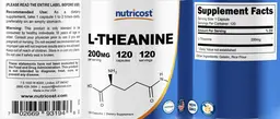 Label for L-Theanine 200 mg