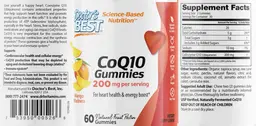 Label for CoQ10 Gummies 200 mg Mango Madness