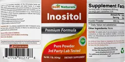 Label for Inositol Pure Powder