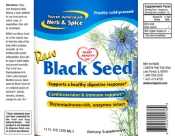 Label for Black Seed
