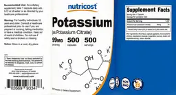 Label for Potassium 99 mg