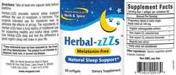 Label for Herbal-zzZs
