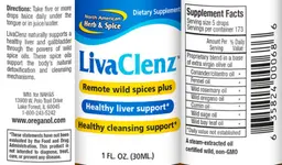 Label for LivaClenz Oil