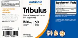 Label for Tribulus 1500 mg