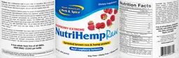 Label for NutriHemp Raw Raspberry Extreme