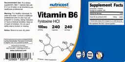 Label for Vitamin B6 100 mg