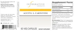 Label for Acetyl L-Carnitine