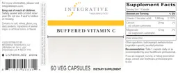 Label for Buffered Vitamin C