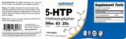 Label for 5-HTP 300 mg Unflavored