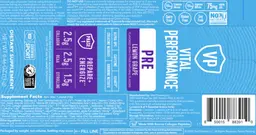 Label for PRE Lemon Grape