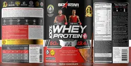 Label for 100% Whey Protein Plus Triple Chocolate