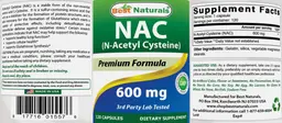 Label for NAC 600 mg