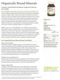 Label for Organically Bound Minerals