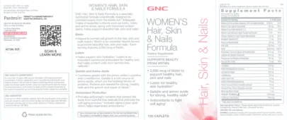 Label for Hair, Skin & Nails Formula