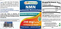Label for NMN 250 mg
