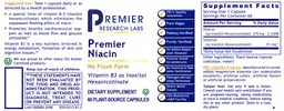 Label for Premier Niacin