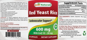 Red Yeast Rice 600 mg with CoQ10