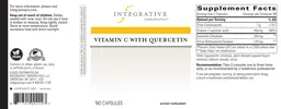 Label for Vitamin C with Quercetin