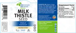 Label for Milk Thistle Seed