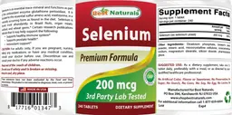 Label for Selenium 200 mcg
