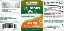 Label for St. John's Wort 300 mg