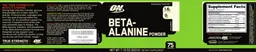 Label for Beta-Alanine Powder Unflavored