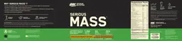 Label for Serious Mass Chocolate Peanut Butter