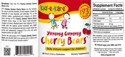 Label for Yummy Gummy Cherry Bears