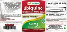 Label for Ubiquinol 50 mg
