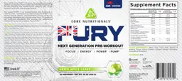 Label for FURY Green Apple Candy