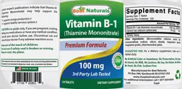 Label for Vitamin B-1 100 mg