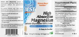Label for High Absorption Magnesium 105 mg