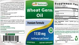 Label for Wheat Germ Oil 1130 mg