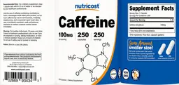 Label for Caffeine 100 mg