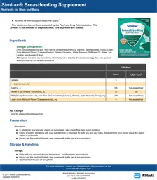 Label for Similac Breastfeeding Supplement