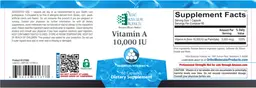 Label for Vitamin A 10,000 IU