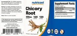 Label for Chicory Root 650 mg