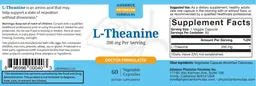Label for L-Theanine 200 mg