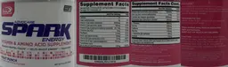Label for Spark Energy Fruit Punch