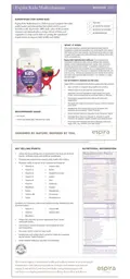 Label for Kids Multivitamins Very Berry