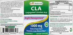 Label for CLA 1000 mg