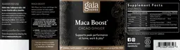 Label for Maca Boost Cacao Ginger
