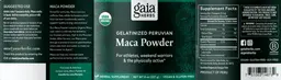 Label for Gelatinized Peruvian Maca Powder